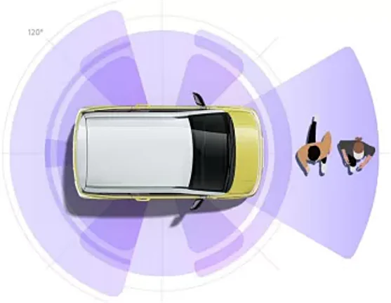 GV01 parking radar and low-speed warning coverage